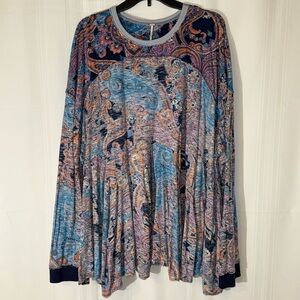 Free People reversible long sleeve flowy shirt XL